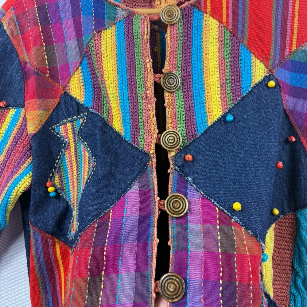 Vintage Sandy Starkman Boho Patchwork Jacket - Si… - image 6